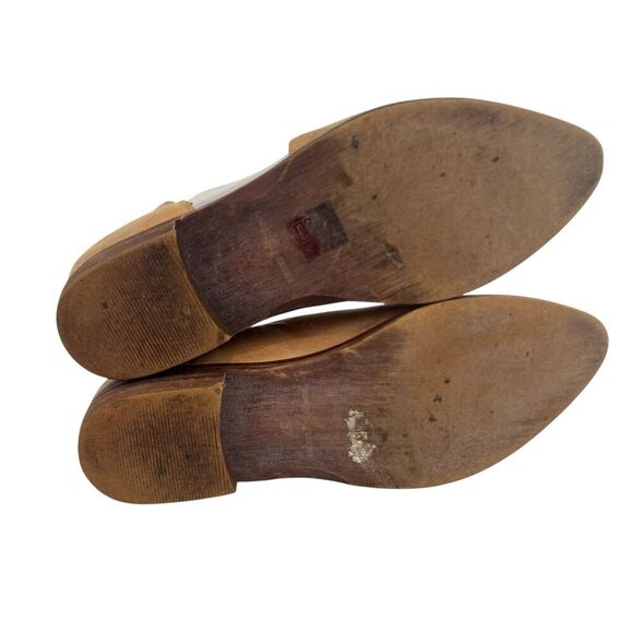 Free People Women’s Size 37 Tan Royale Pointed Toe D’Orsay Leather Shoes - Picture 7 of 8